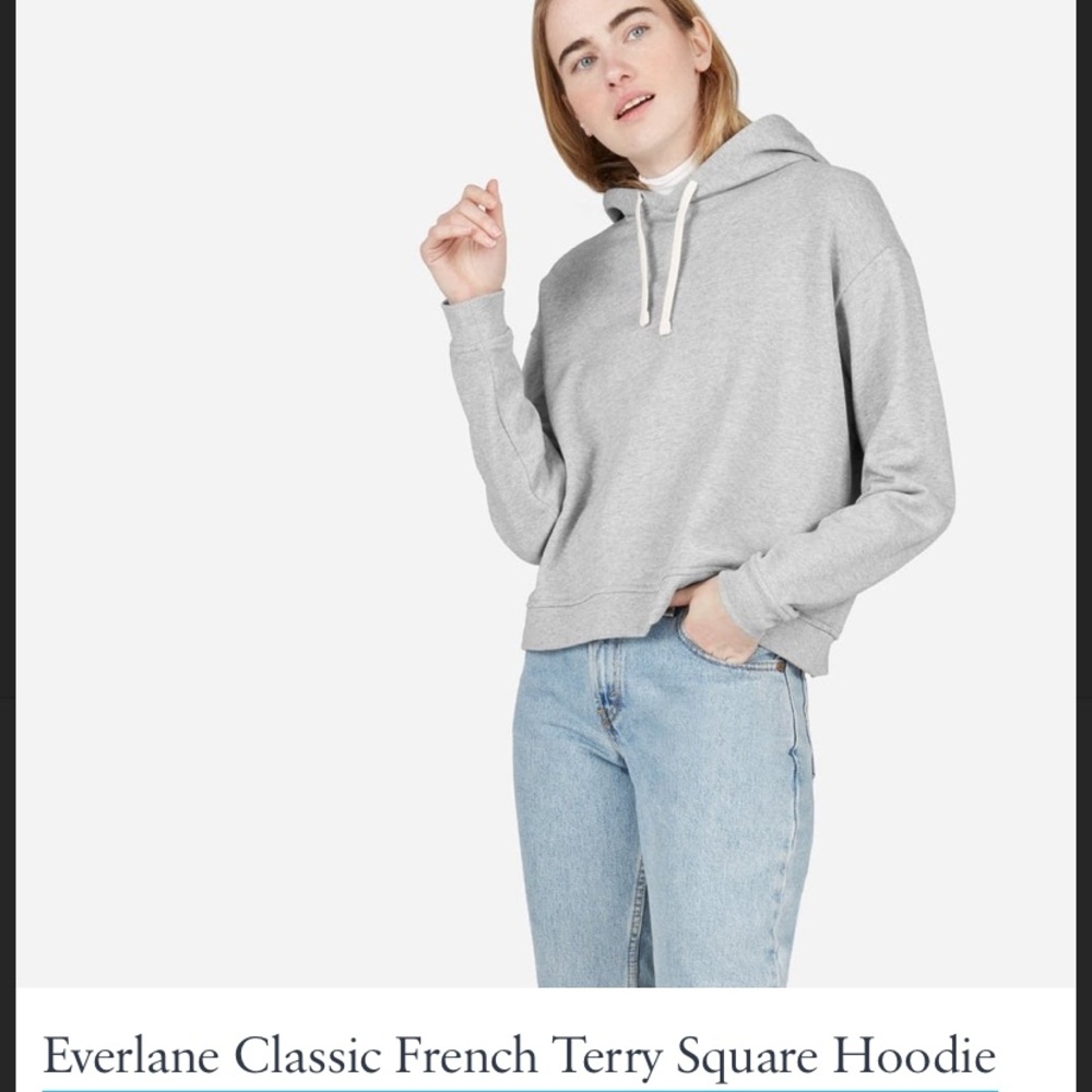 Everlane classic hoodie grey XS